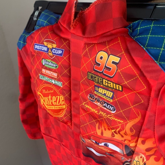 Disney Toddler Lightning McQueen Classic Costume Red Cars Costume - Picture 4 of 13